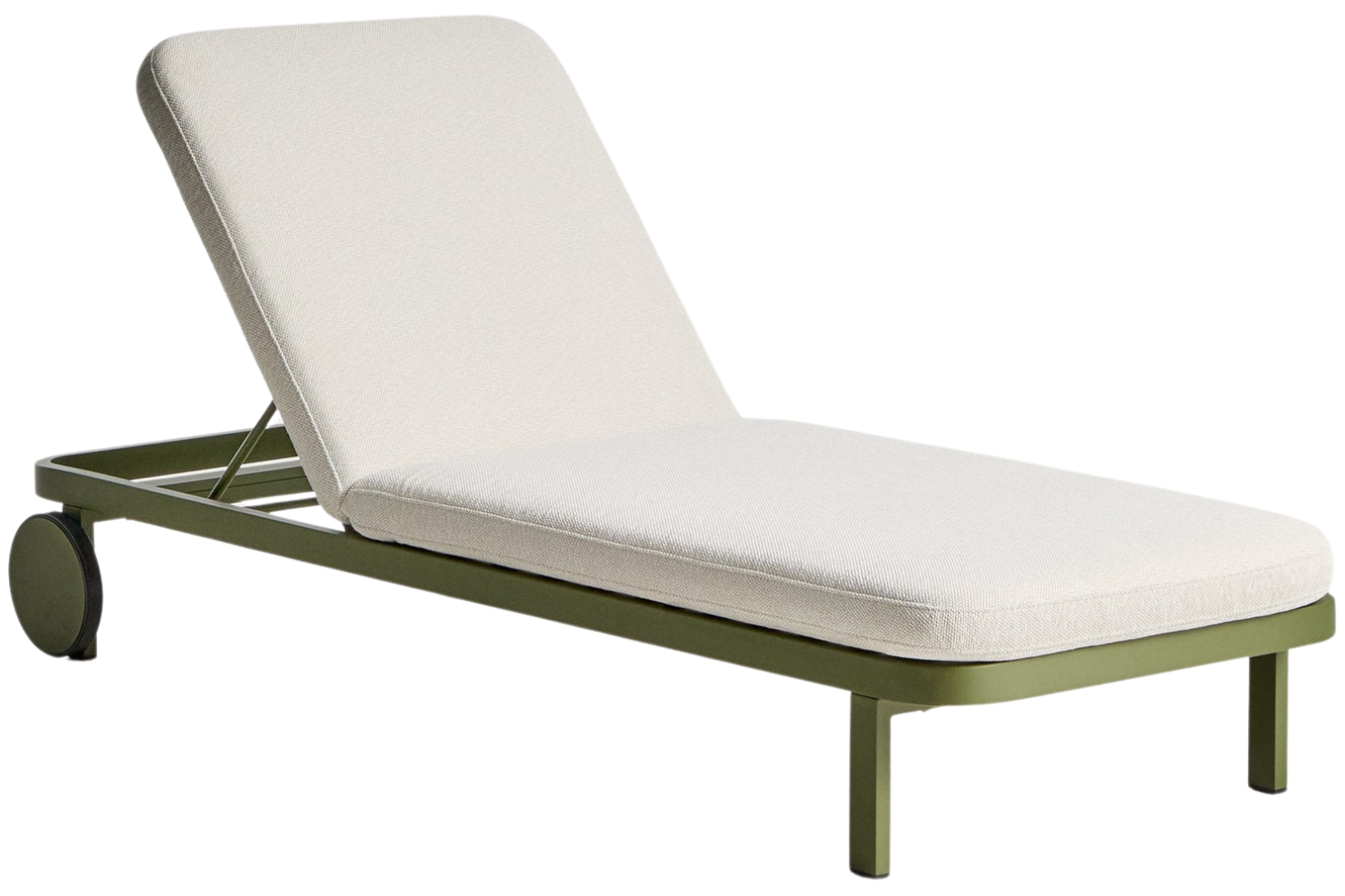 Kave Home Béžovo-zelené hliníkové zahradní lehátko Kionia Kave Home