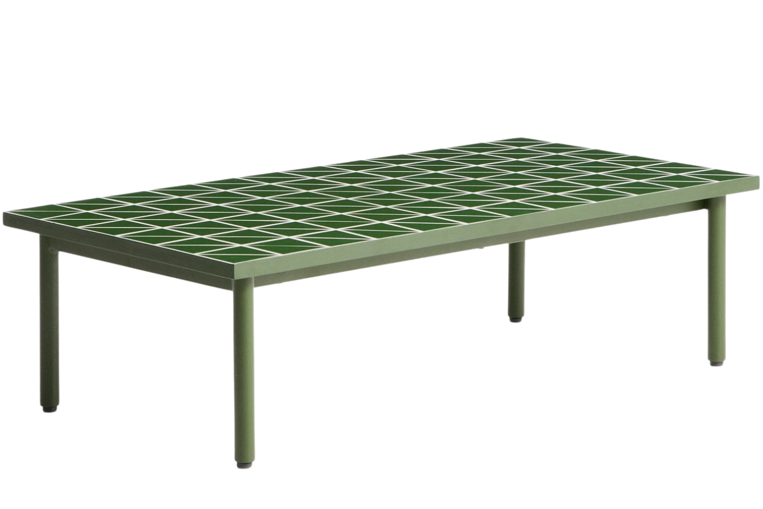 Kave Home Zelený zahradní stolek Maurina 122 x 61cm Kave Home