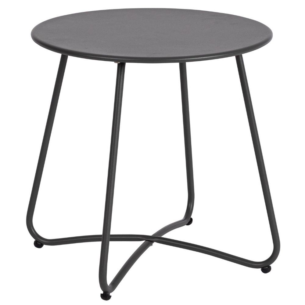 Bizzotto Antracitový kovový zahradní stolek Austin ø 45 cm Bizzotto