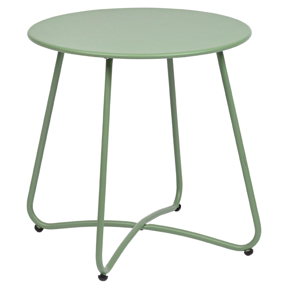 Bizzotto Zelený kovový zahradní stolek Austin ø 45 cm Bizzotto