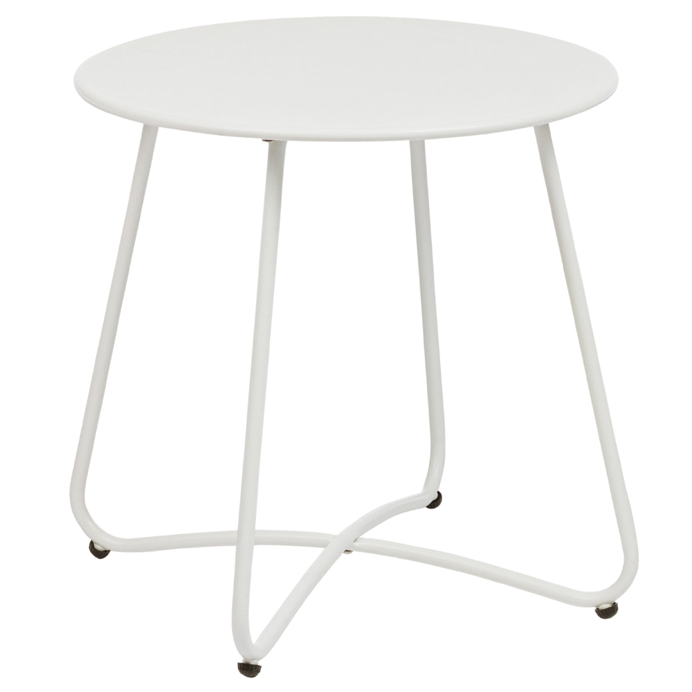 Bizzotto Bílý kovový zahradní stolek Austin ø 45 cm Bizzotto