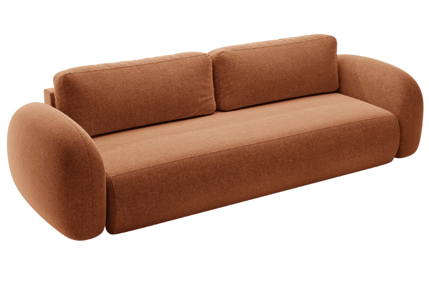 Maison Heritage Terakotově oranžová rozkládací pohovka Kora 262 cm Maison Heritage