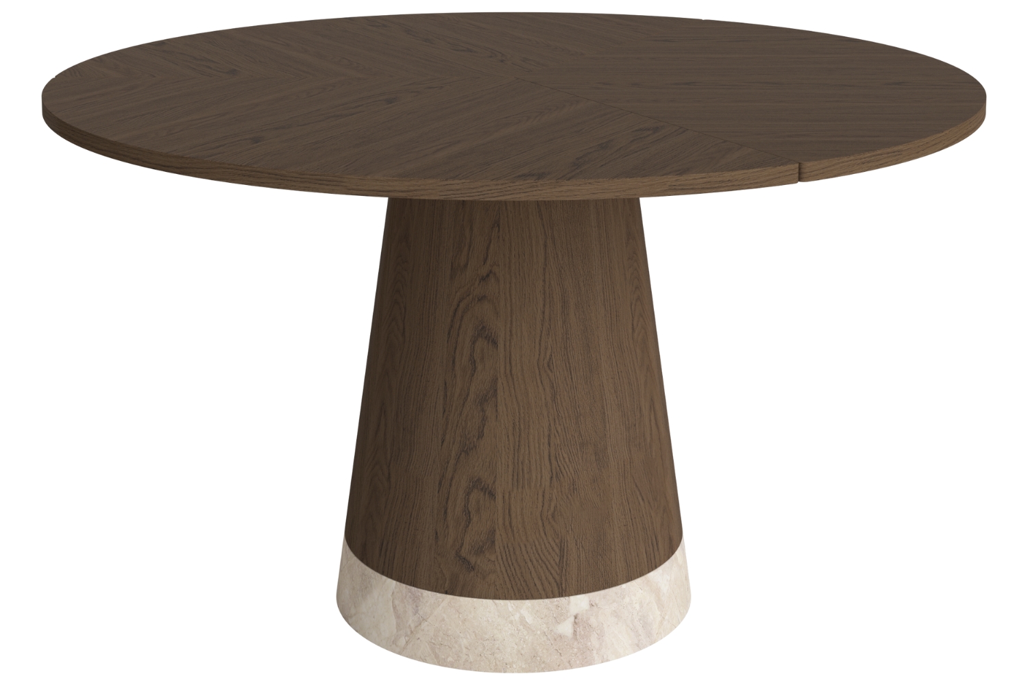 Bolia Tmavý dubový jídelní stůl Piro 125 cm s mramorovou podnoží Bolia