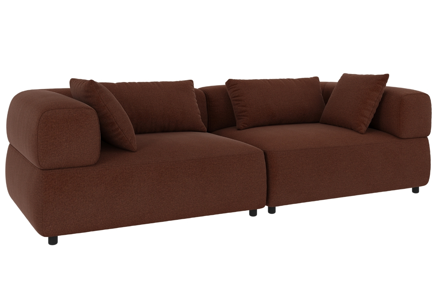 Rowico Červená trojmístná pohovka FALKNER 246 cm Rowico