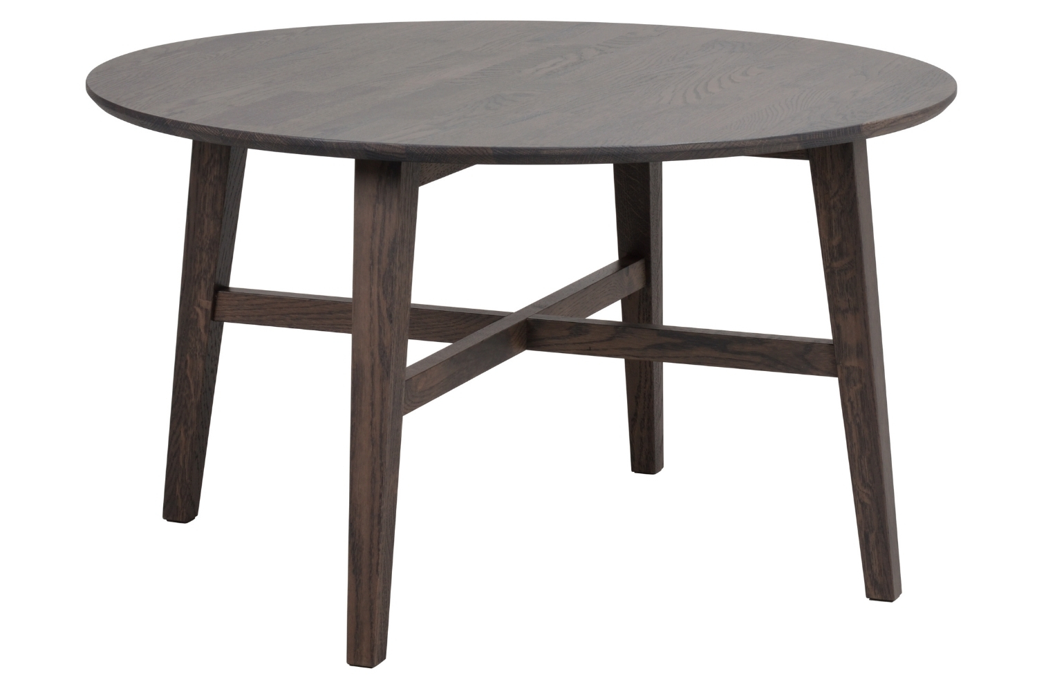 Rowico Tmavě hnědý dubový konferenční stolek FILIPPA ⌀ 90 cm Rowico