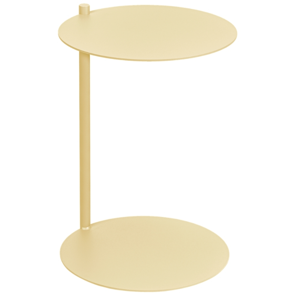 noo.ma Žlutý kovový odkládací stolek Ande 40 cm noo.ma