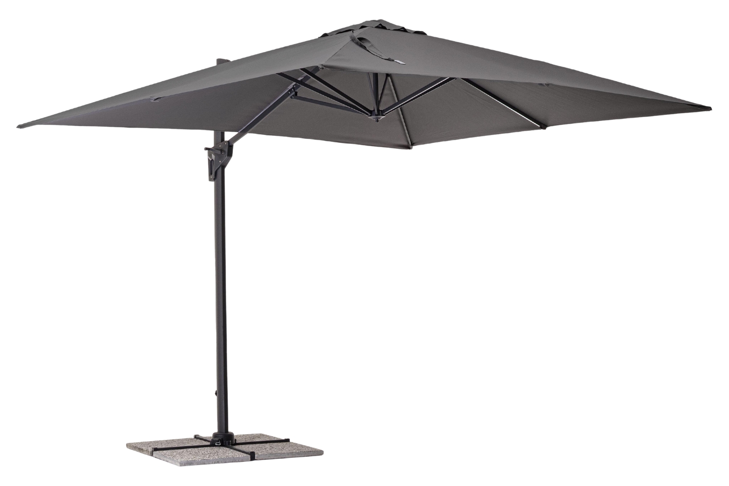 Bizzotto Šedý slunečník Porto 300 x 300 cm Bizzotto