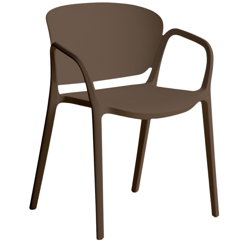 Kave Home Tmavě hnědá plastová zahradní židle Ania Kave Home