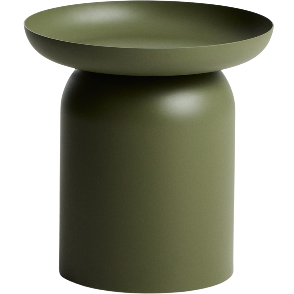 Kave Home Zelený kovový zahradní stolek Arcola Ø 45 cm Kave Home