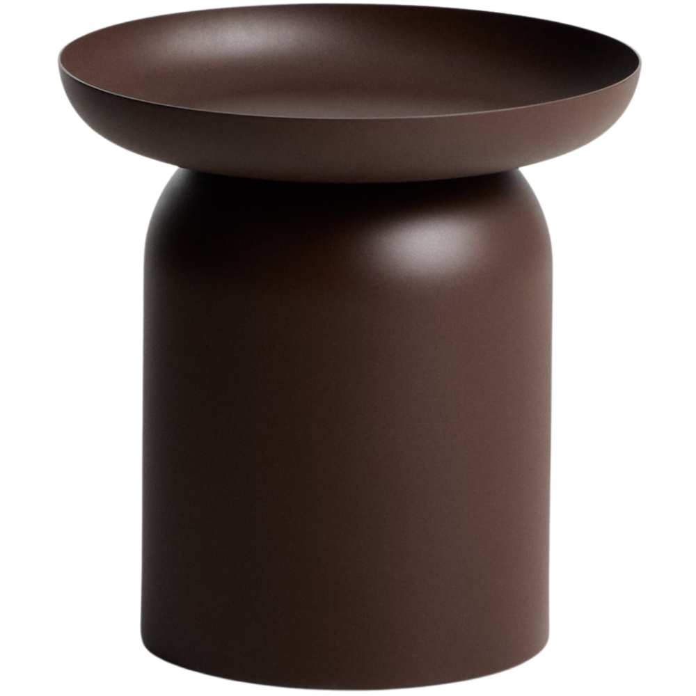 Kave Home Hnědý kovový zahradní stolek Arcola Ø 45 cm Kave Home