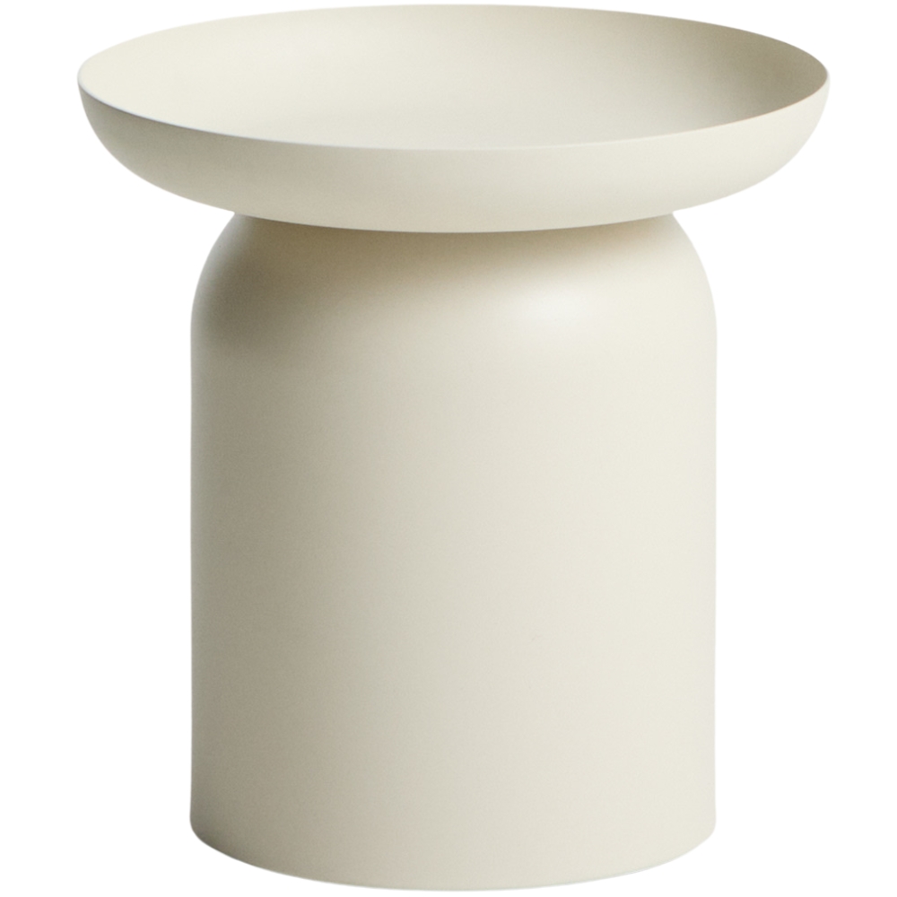 Kave Home Krémový kovový zahradní stolek Arcola Ø 45 cm Kave Home