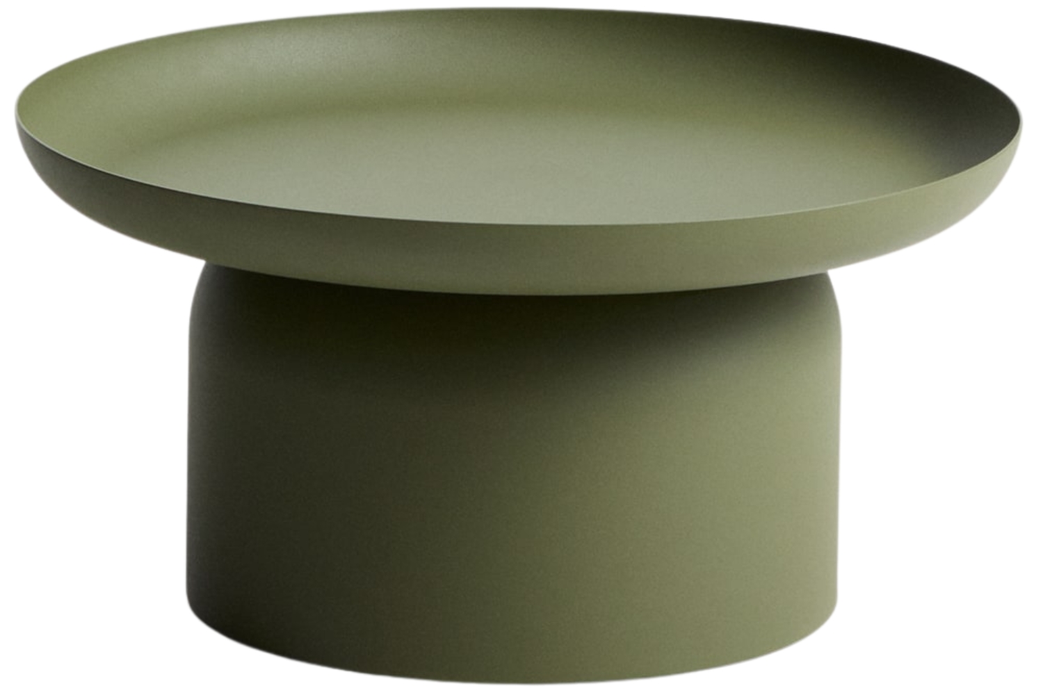 Kave Home Zelený kovový zahradní stolek Arcola Ø 70 cm Kave Home