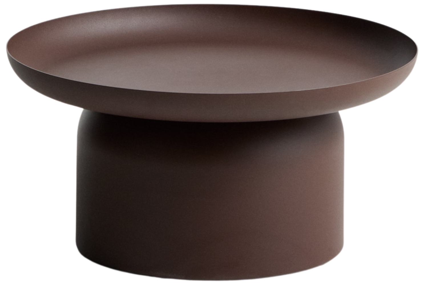 Kave Home Hnědý kovový zahradní stolek Arcola Ø 70 cm Kave Home