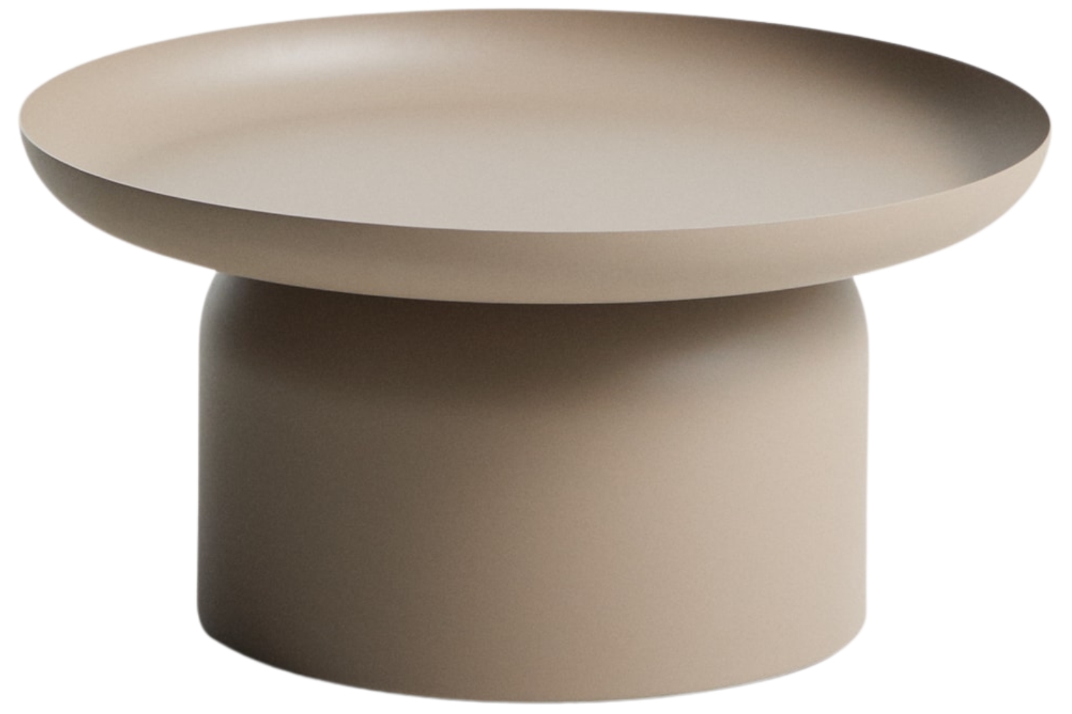 Kave Home Béžový kovový zahradní stolek Arcola Ø 70 cm Kave Home