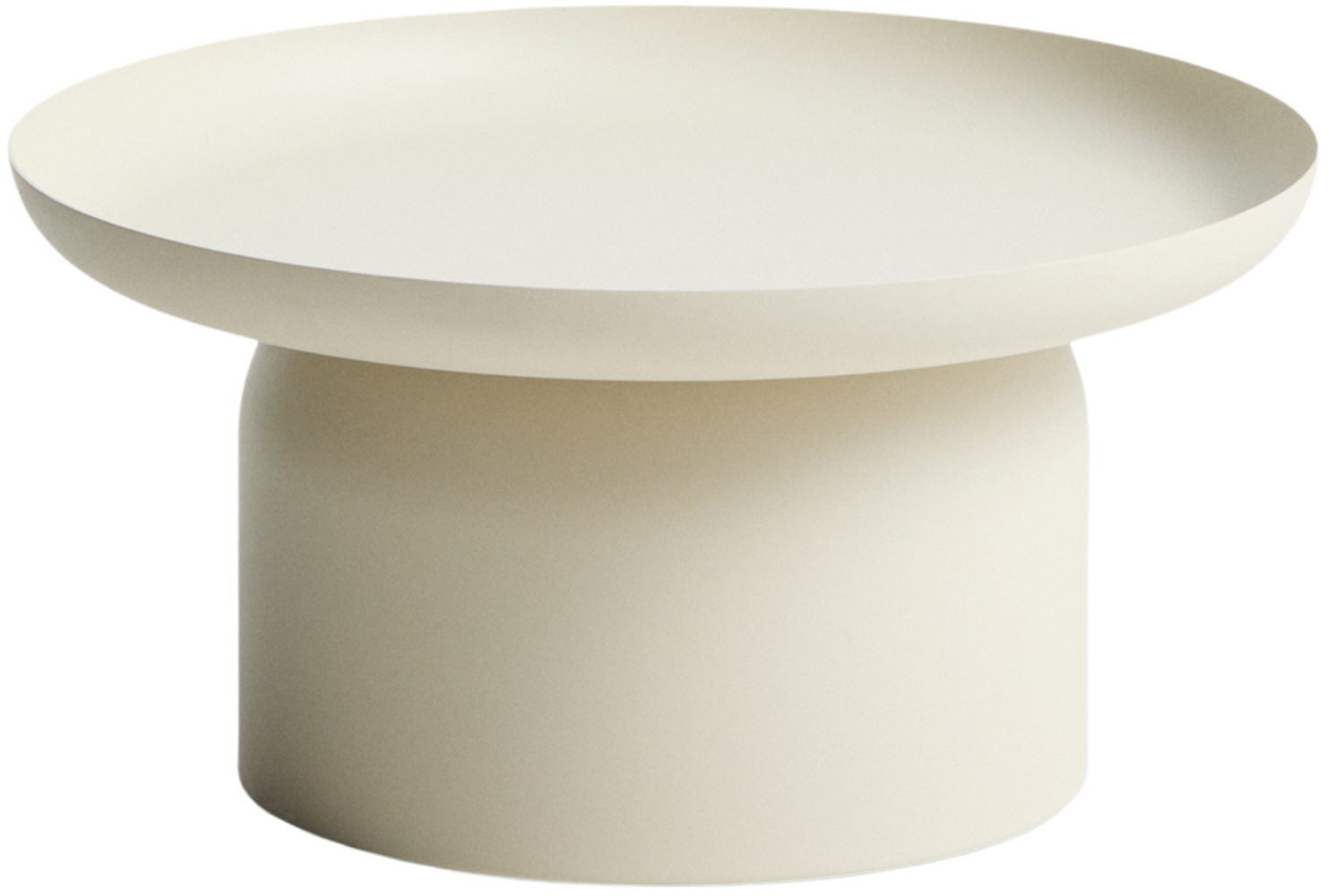 Kave Home Krémový kovový zahradní stolek Arcola Ø 70 cm Kave Home