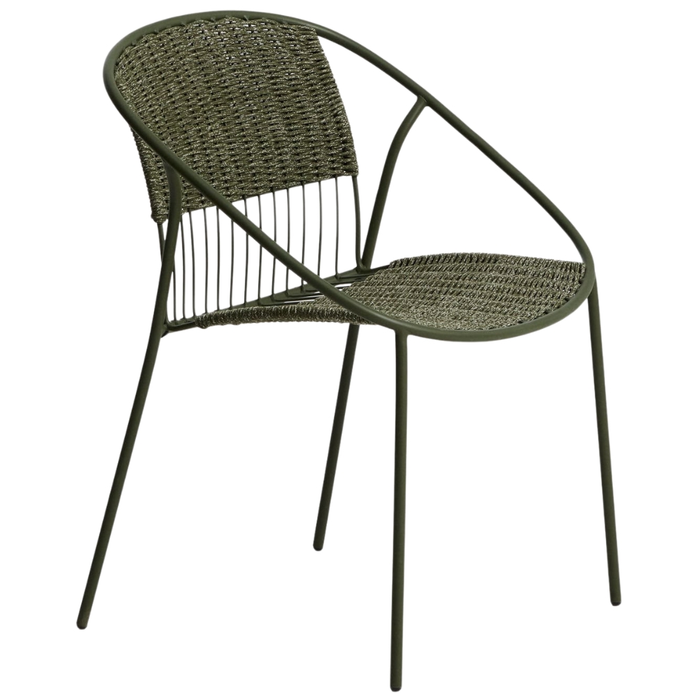 Kave Home Zelená zahradní židle Atrani s výpletem Kave Home