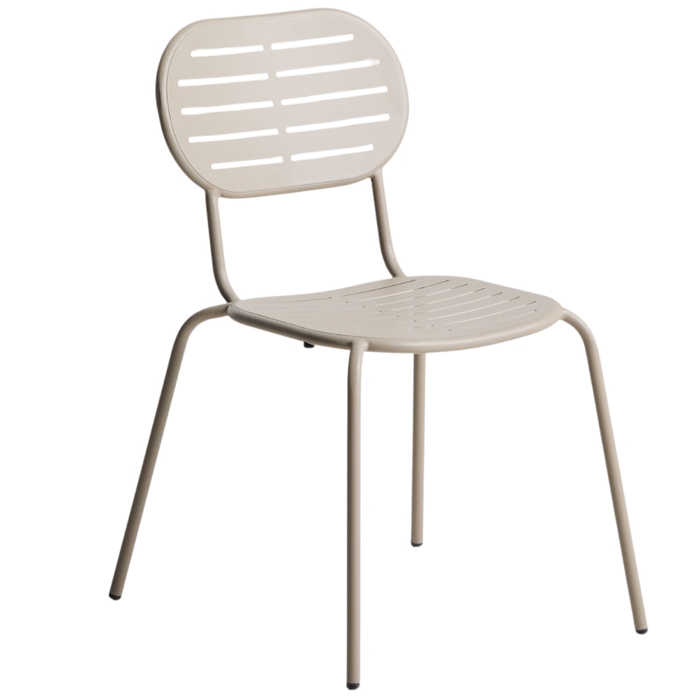 Kave Home Béžová kovová zahradní židle Brai Kave Home
