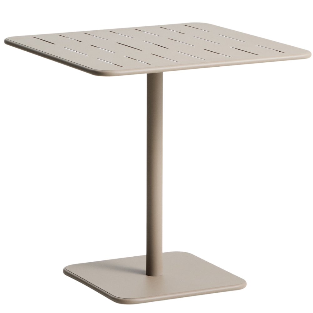 Kave Home Béžový kovový zahradní stůl Brai 70 x 70 cm Kave Home