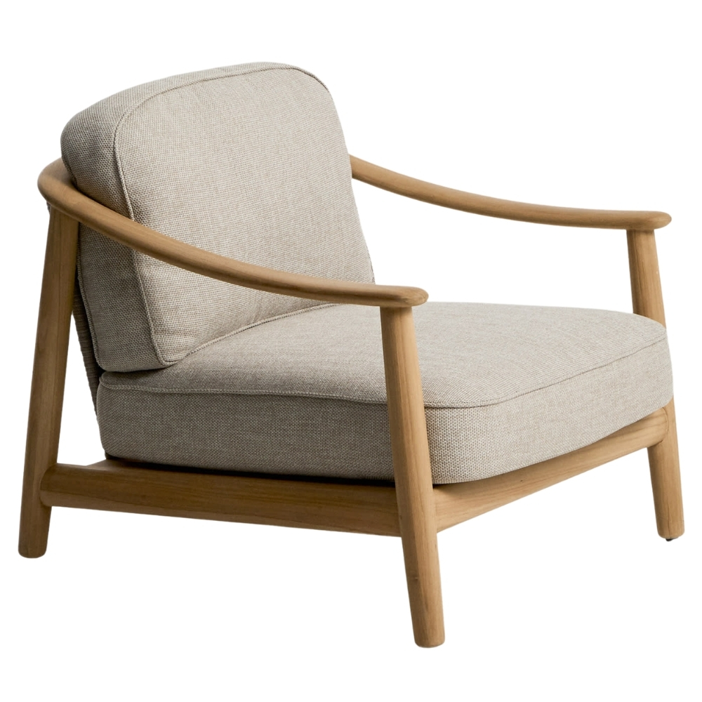 Kave Home Dřevěné zahradní křeslo Elunda s výpletem Kave Home