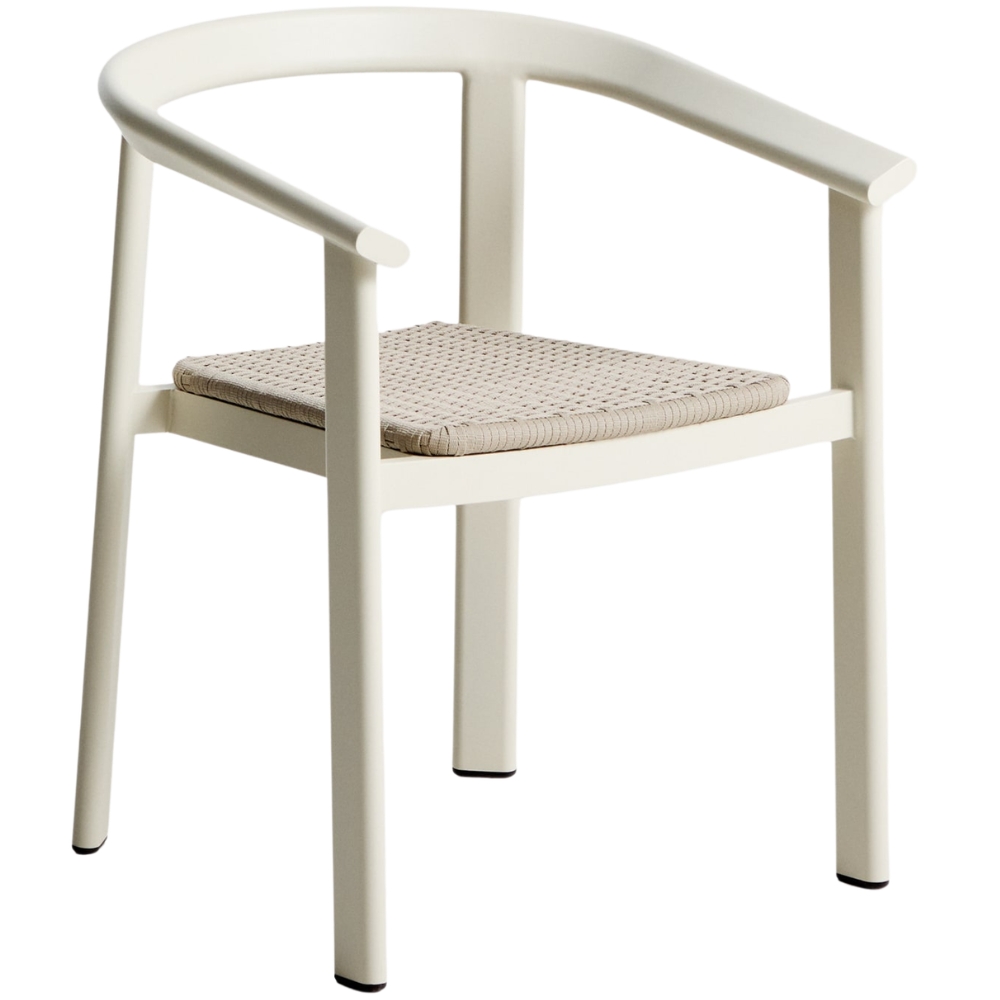 Kave Home Krémová zahradní židle s výpletem Erice Kave Home