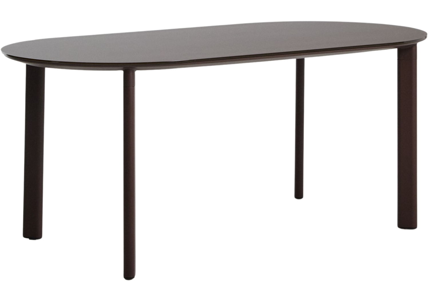 Kave Home Hnědý zahradní jídelní stůl Erice 180 x 90 cm se skleněnou deskou Kave Home