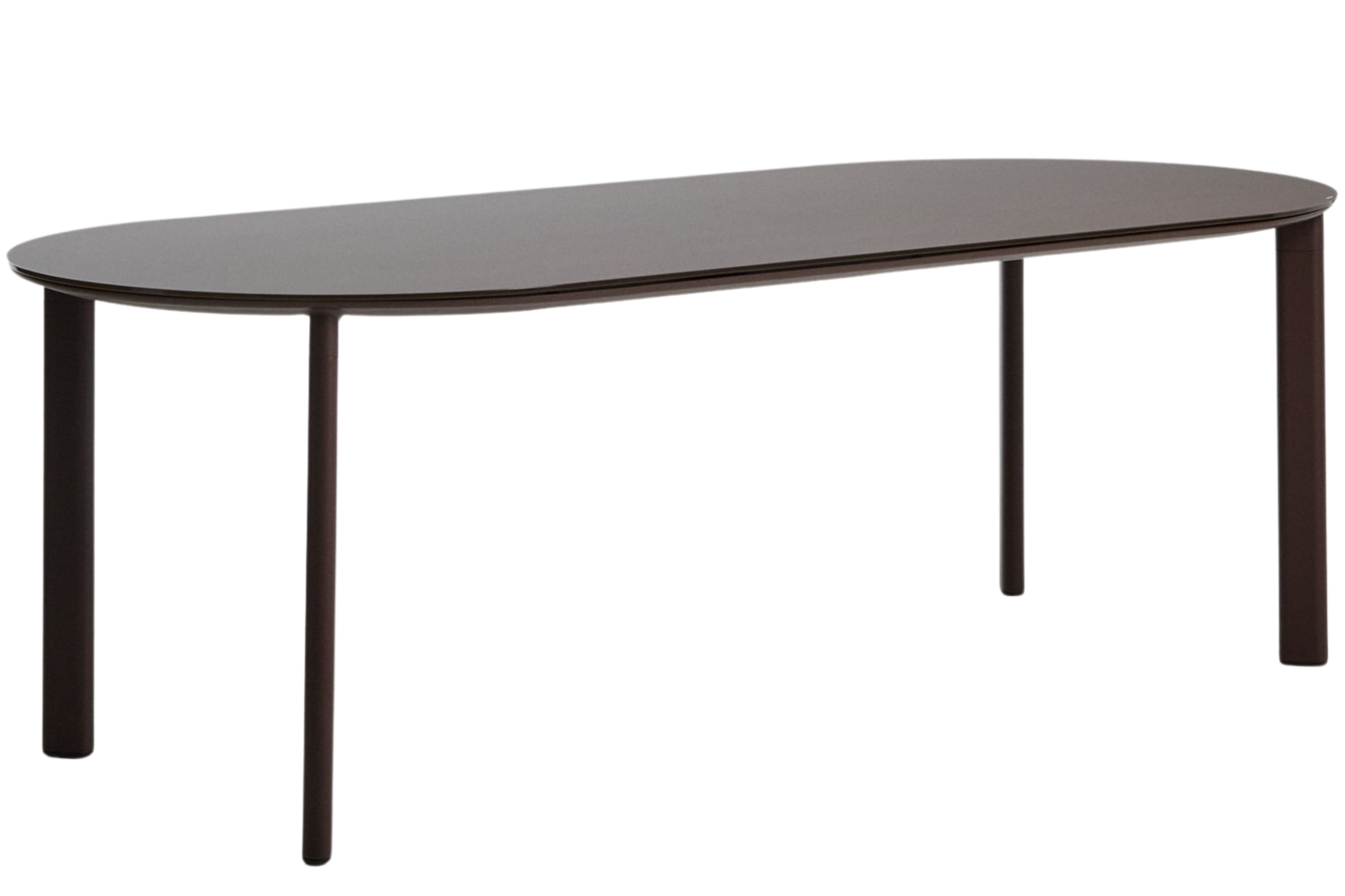 Kave Home Hnědý zahradní stůl Erice 230 x 100 cm se skleněnou deskou Kave Home