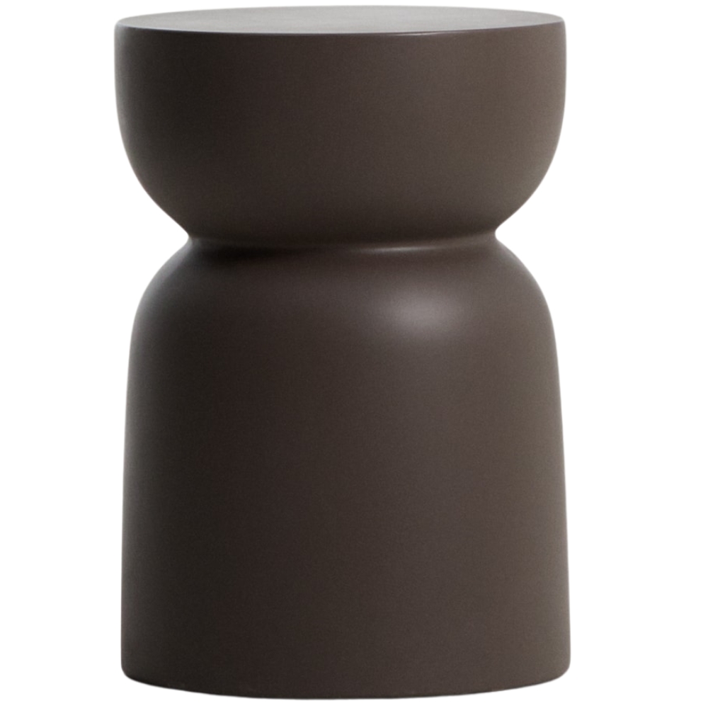 Kave Home Hnědý cementový zahradní stolek Garbet 32 cm Kave Home