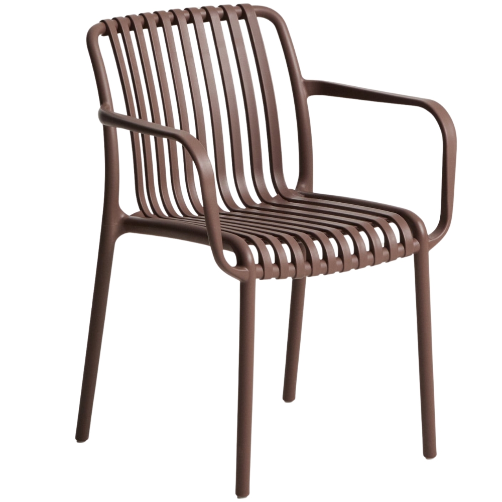 Kave Home Hnědá plastová zahradní židle Isabellini Kave Home