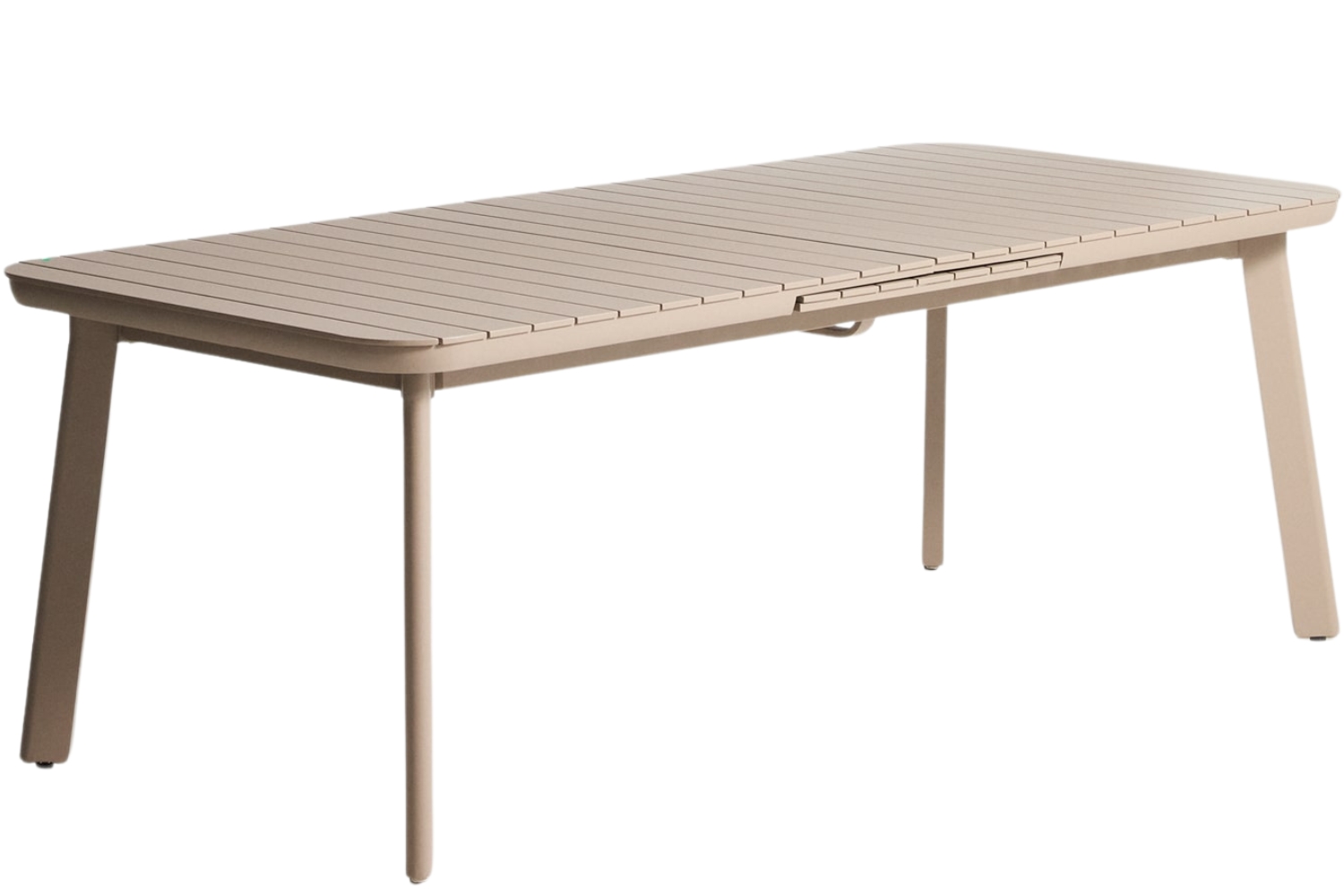 Kave Home Béžový kovový zahradní rozkládací stůl Izola 220/280 x 100 cm Kave Home