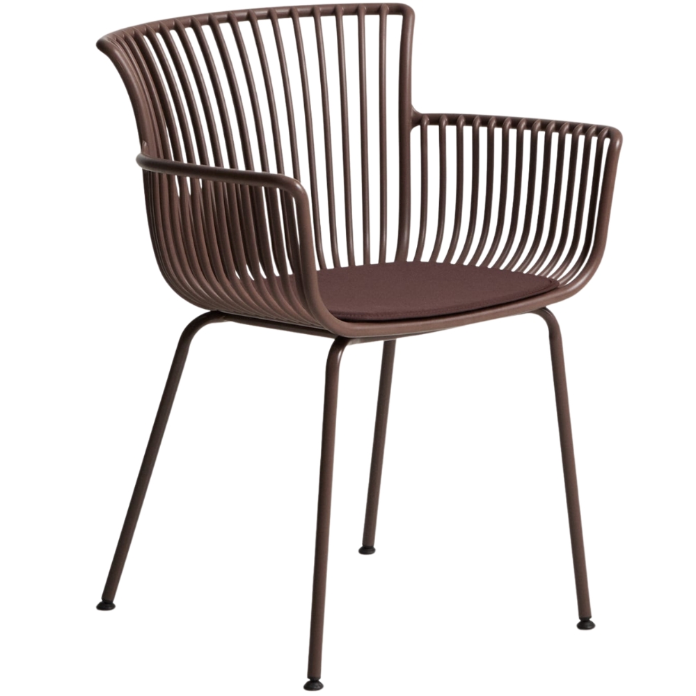 Kave Home Hnědá plastová zahradní židle Surpika Kave Home