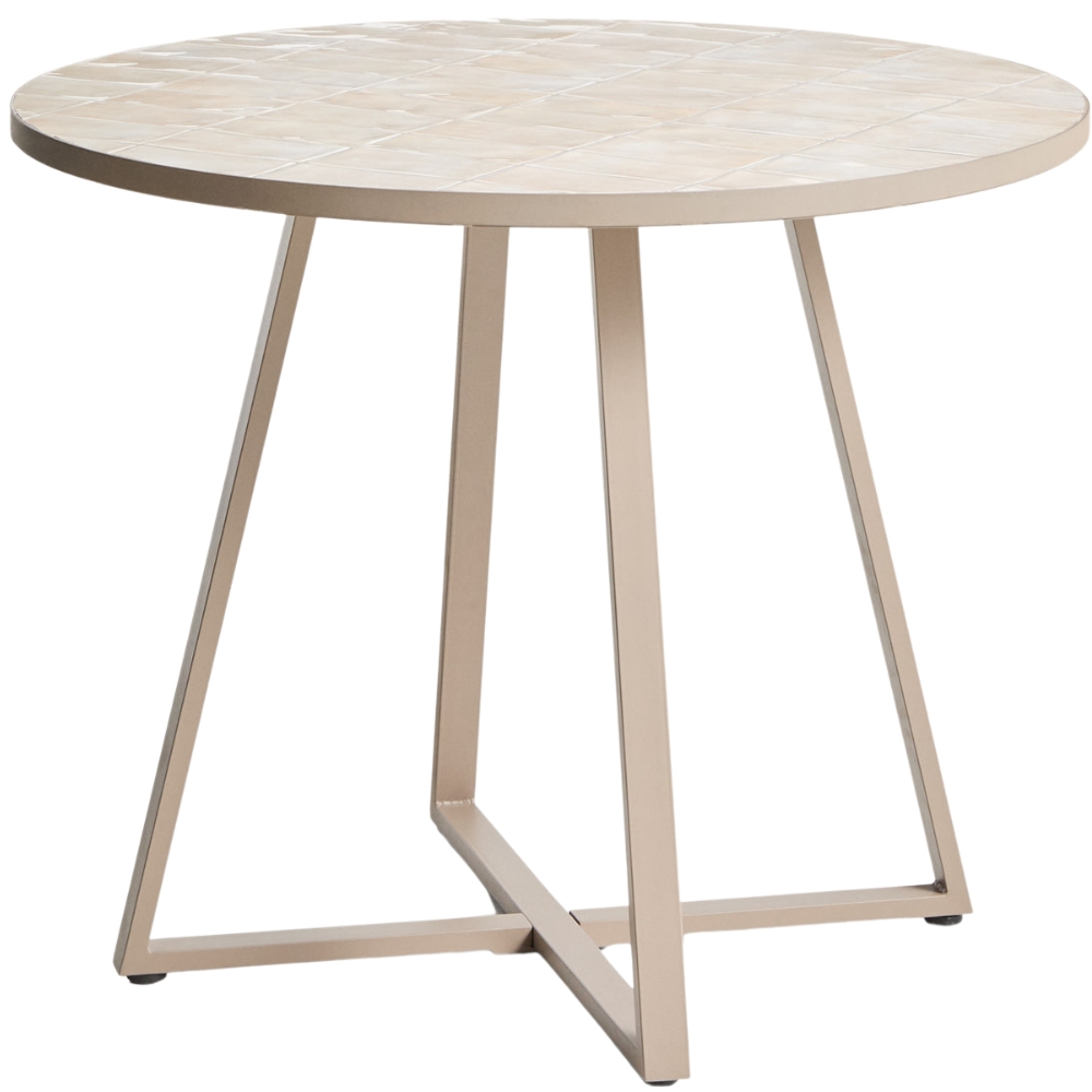 Kave Home Béžový zahradní bistro stolek Tella Ø 90 cm Kave Home