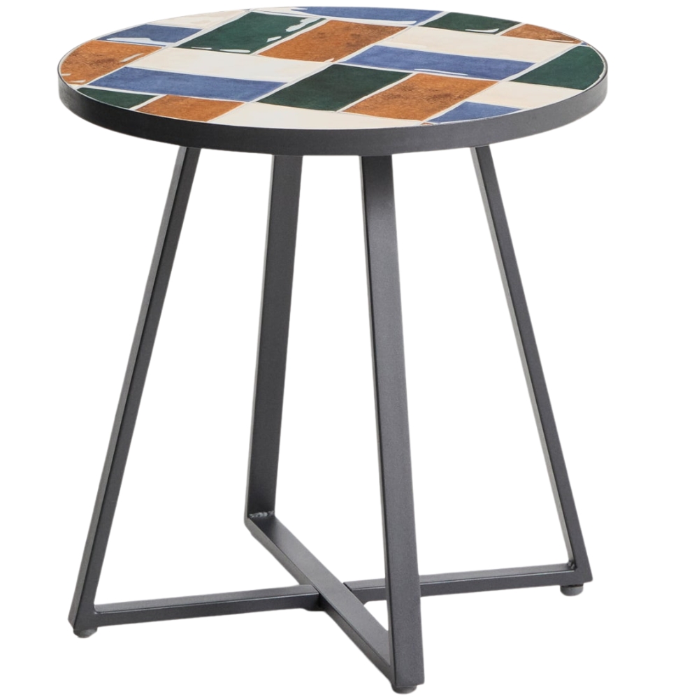 Kave Home Barvený zahradní stolek Tella Ø 45 cm Kave Home