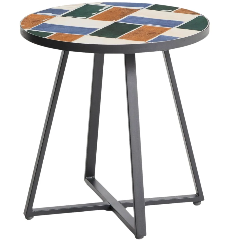 Kave Home Barvený zahradní stolek Tella Ø 45 cm