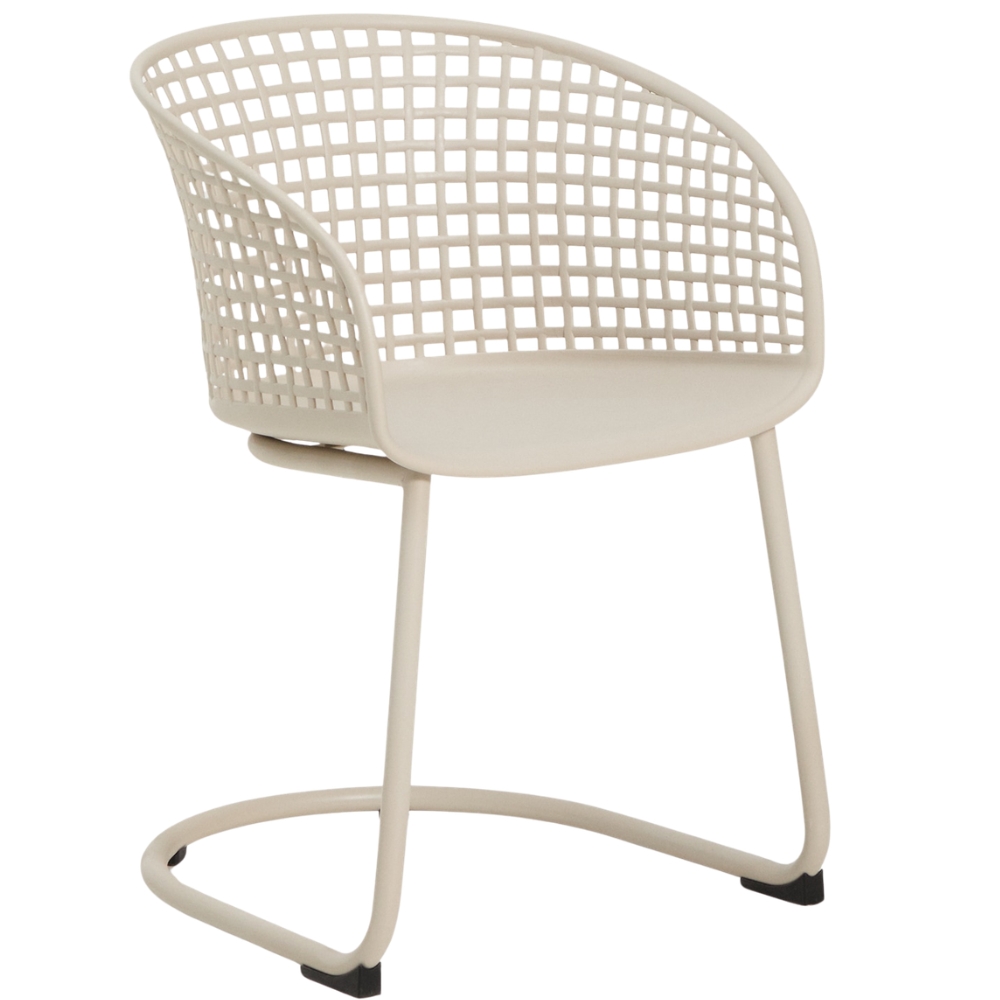 Kave Home Krémová plastová zahradní židle Tenaro Kave Home