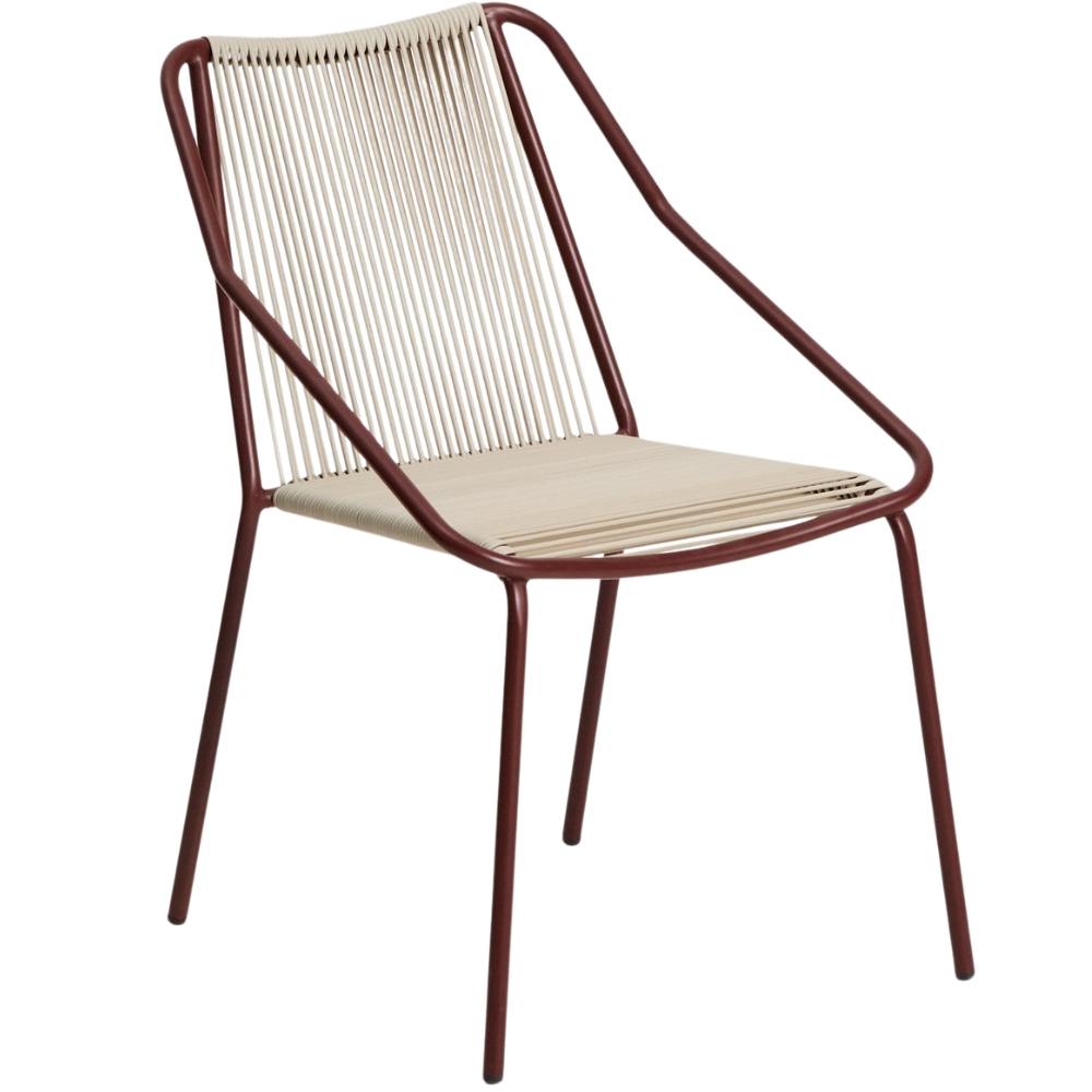 Kave Home Béžovo-červená zahradní jídelní židle Zivia Kave Home