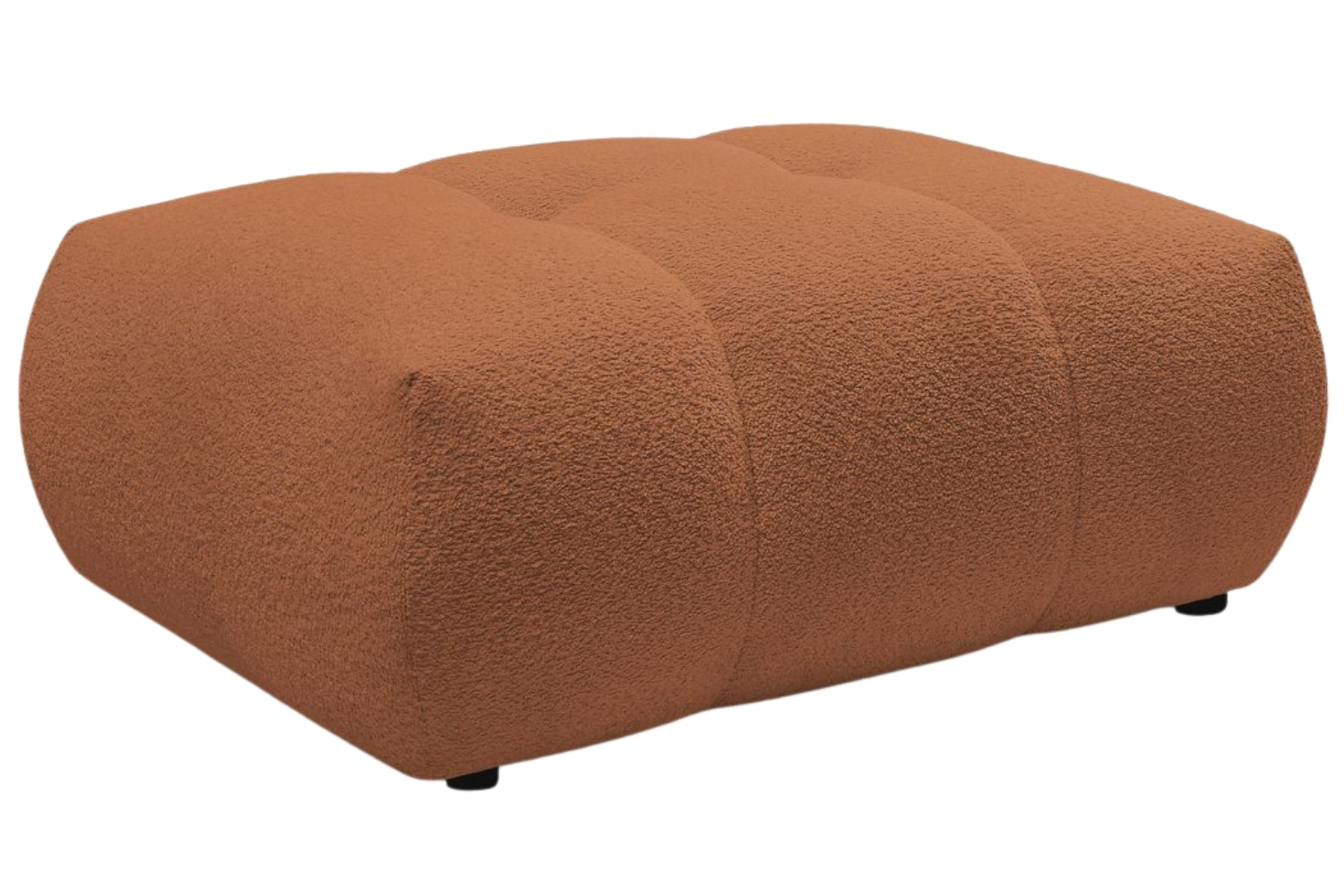 Bobochic Paris Terakotově oranžová bouclé podnožka Fuji 112 x 80 cm Bobochic Paris