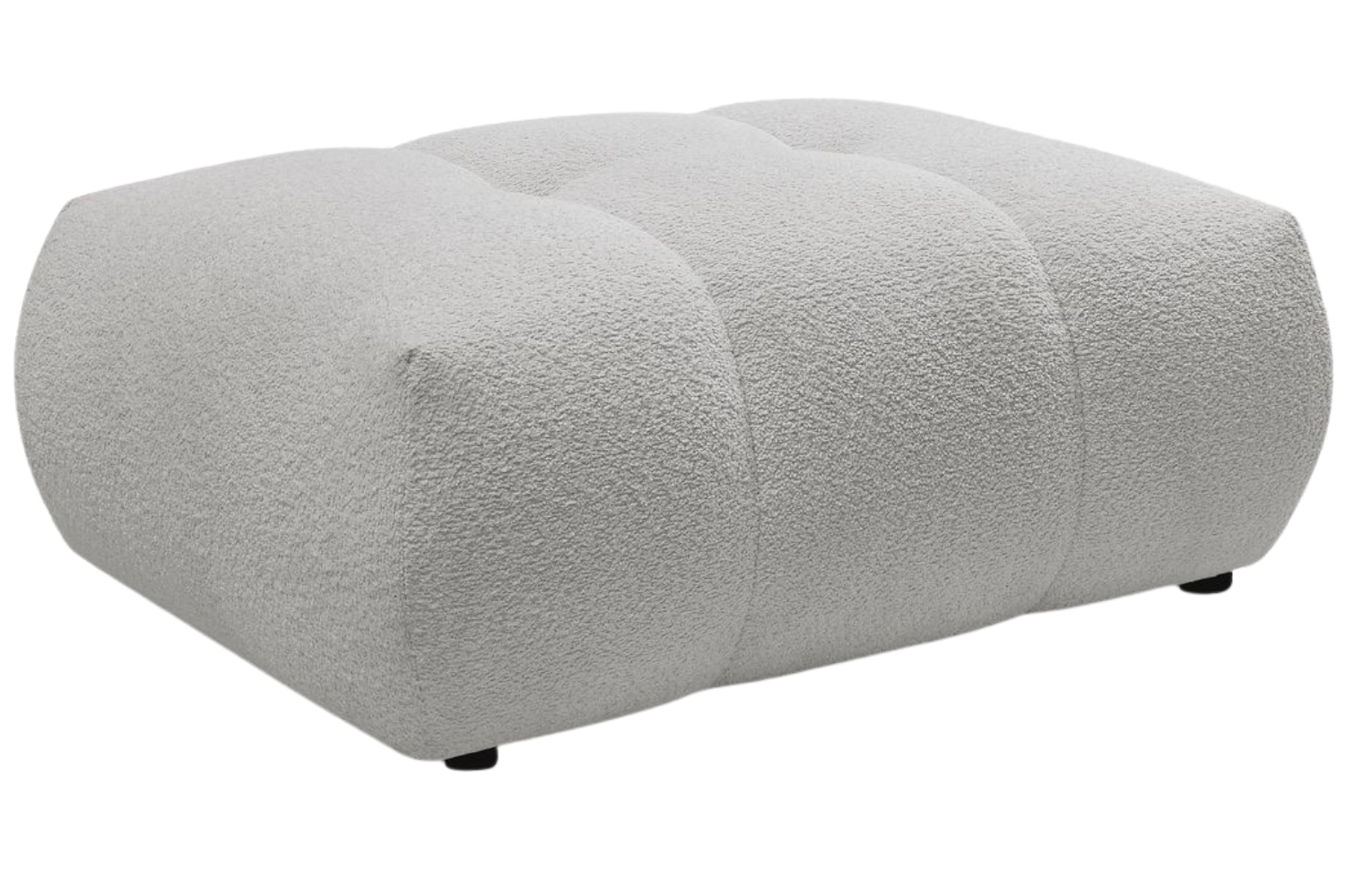 Bobochic Paris Světle šedá bouclé podnožka Fuji 112 x 80 cm Bobochic Paris