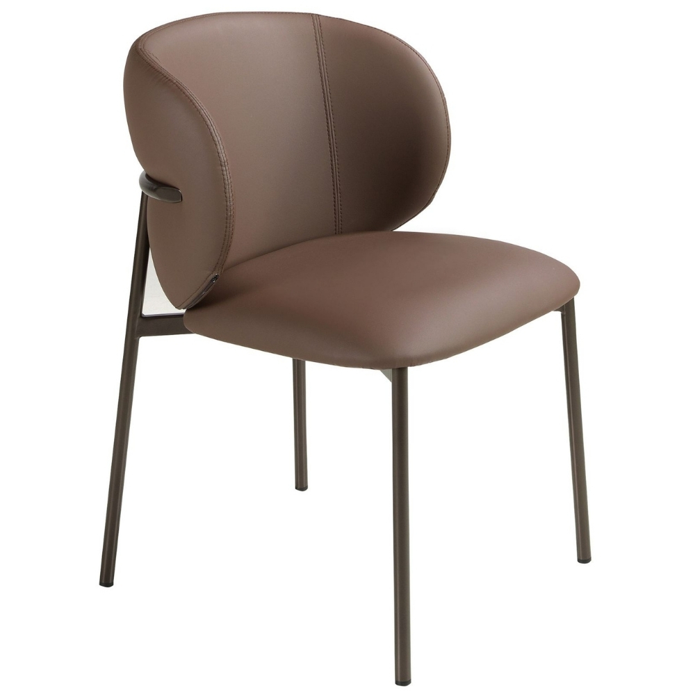 Angel Cerdá Tmavě hnědá koženková jídelní židle No. 4239 Angel Cerdá
