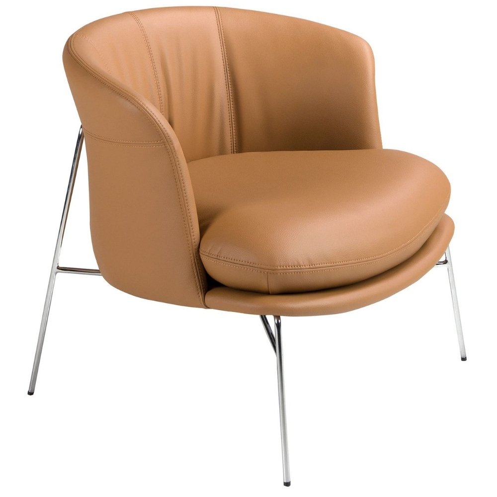 Angel Cerdá Hnědé koženkové křeslo No. 5192 Angel Cerdá