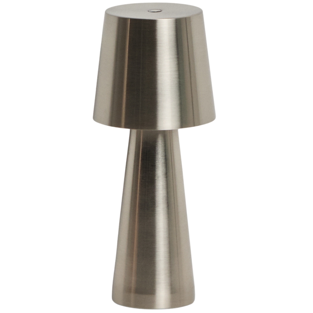 Kave Home Stříbrná kovová zahradní stolní LED lampa Arenys S Kave Home