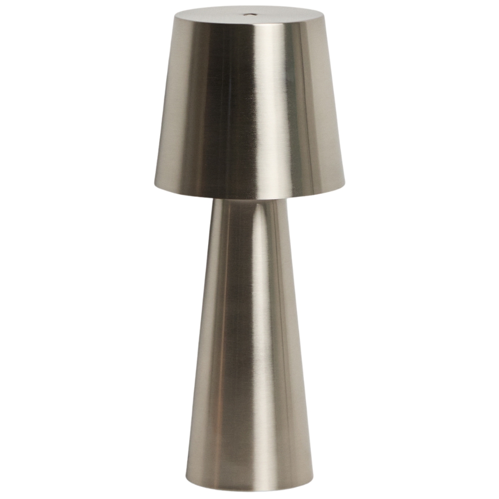 Kave Home Stříbrná kovová zahradní stolní LED lampa Arenys M Kave Home