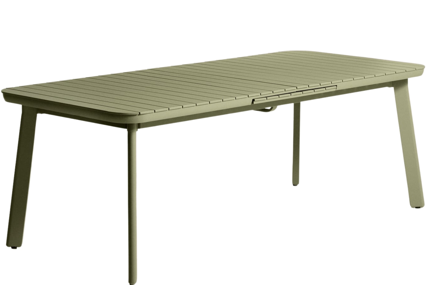 Kave Home Zelený kovový zahradní rozkládací stůl Izola 220/280 x 100 cm Kave Home