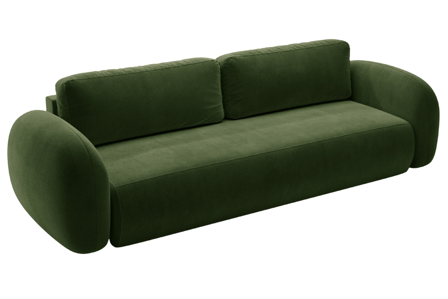 Maison Heritage Zelená sametová rozkládací pohovka Kora 262 cm Maison Heritage