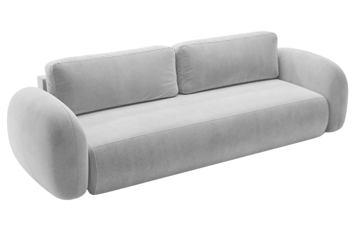 Maison Heritage Šedá sametová rozkládací pohovka Kora 262 cm Maison Heritage