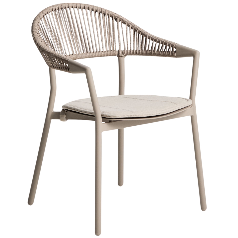Kave Home Béžová zahradní židle Alimia s výpletem Kave Home