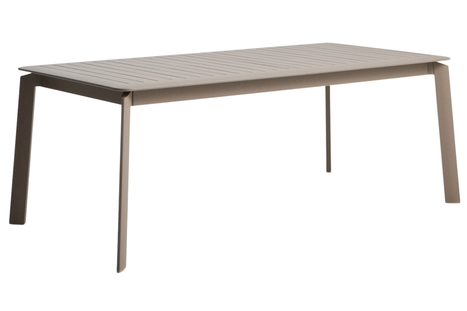 Kave Home Béžovošedý hliníkový rozkládací zahradní stůl Brela 205/287 x 100 cm Kave Home