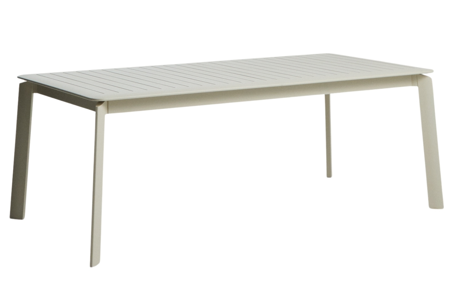 Kave Home Krémový hliníkový rozkládací zahradní stůl Brela 205/287 x 100 cm Kave Home