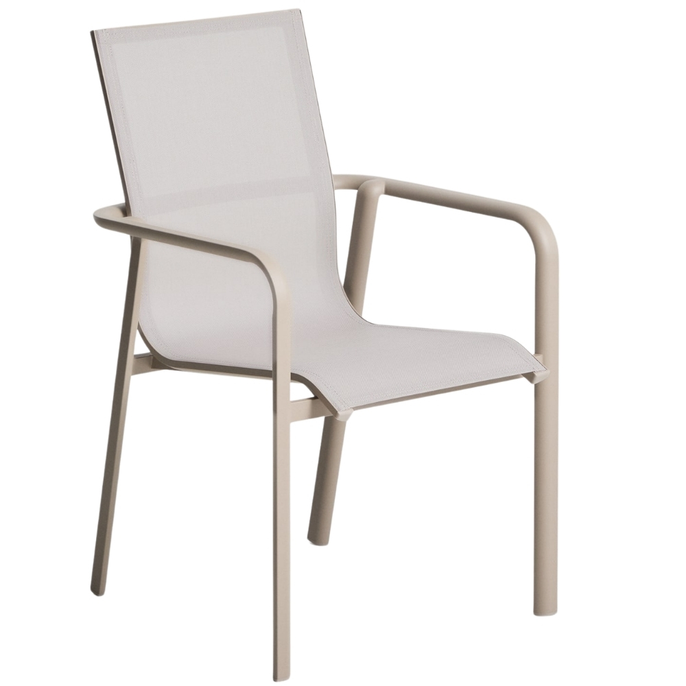 Kave Home Béžovošedá hliníková zahradní židle Canea Kave Home