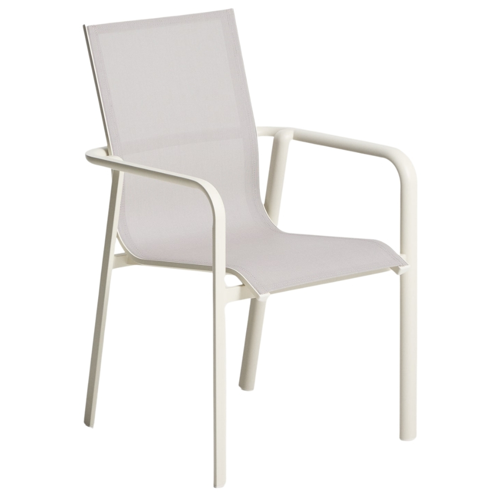 Kave Home Krémová hliníková zahradní židle Canea Kave Home