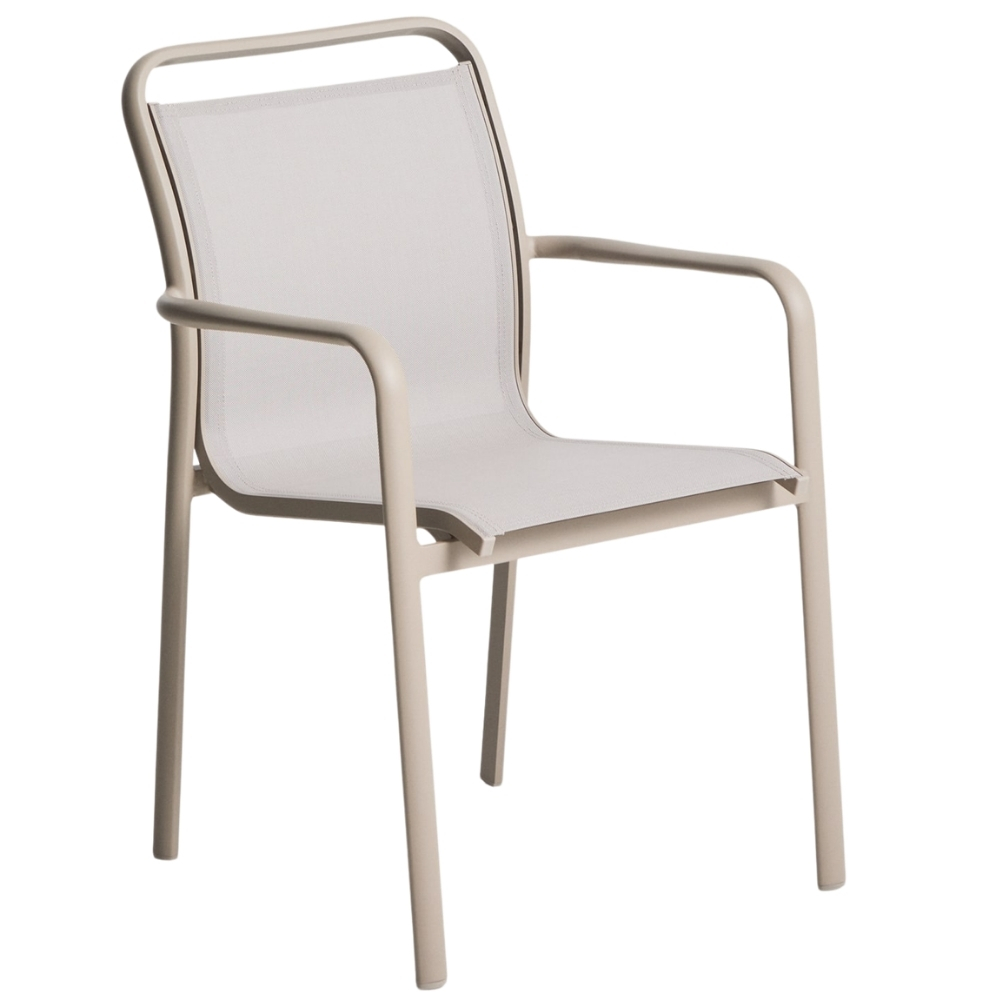 Kave Home Béžovošedá hliníková zahradní židle Luri Kave Home